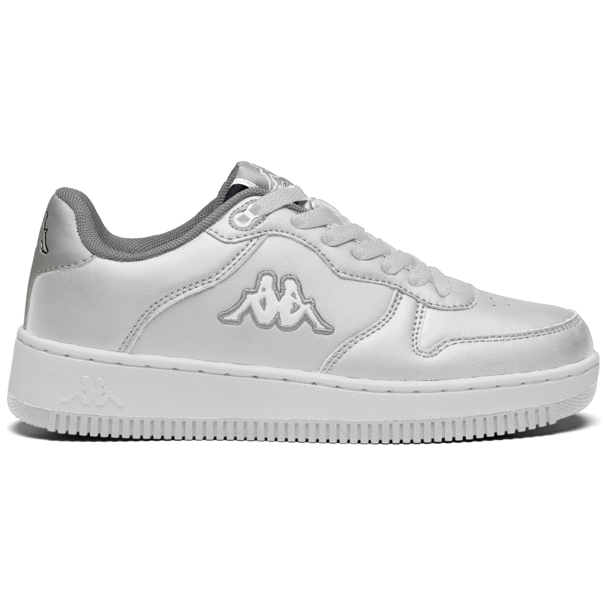 Kappa - Sneakers Donna Bianco - Logo Maserta Silver