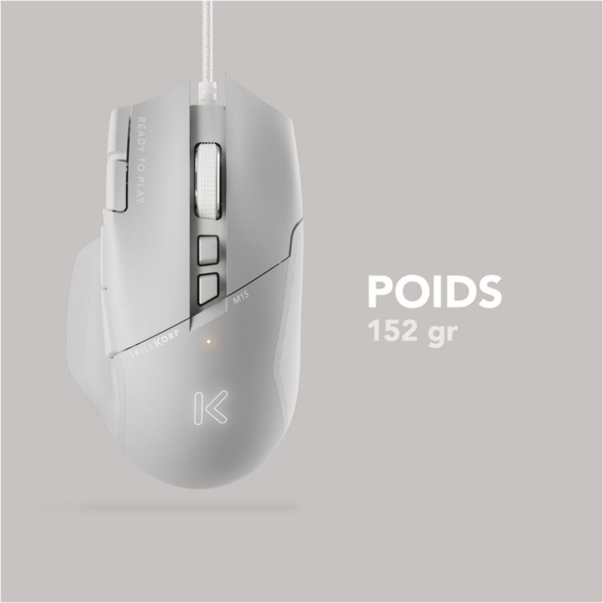 Souris Gamer Filaire SKILLKORP M15 BLANCHE Progress