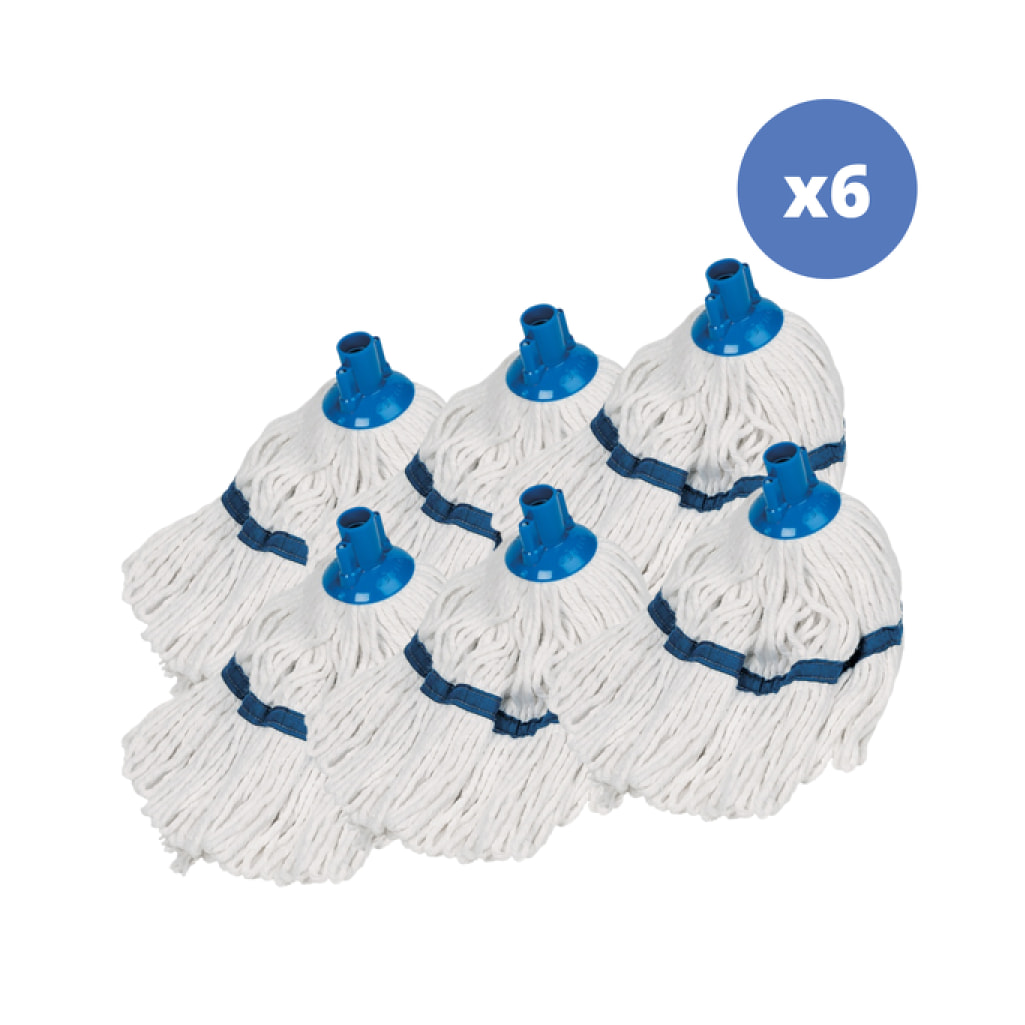 Lot de 6 franges en coton 185g doublé blanc