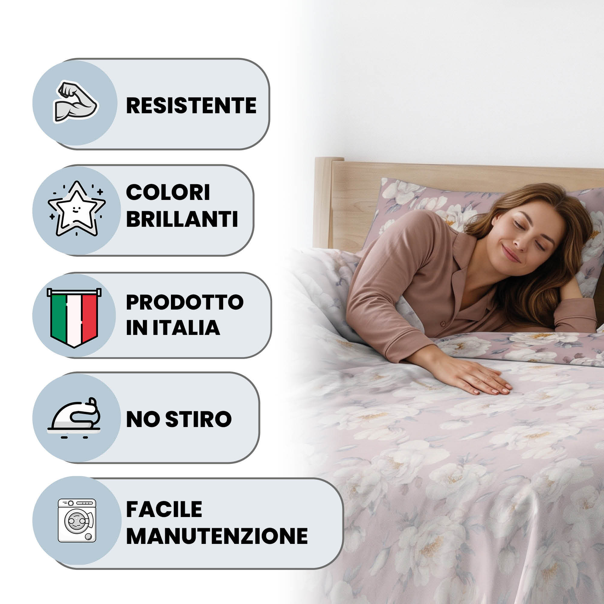 COMPLETO LETTO INFINITY - 100% Microfibra