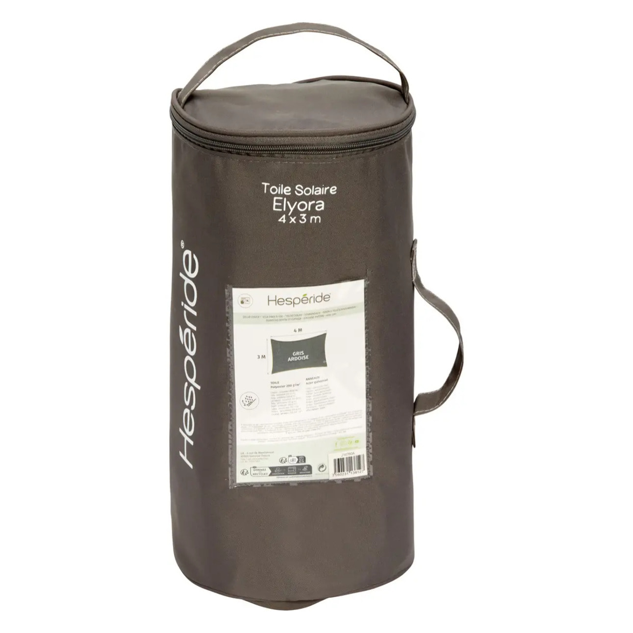 Voile d'ombrage Elyora 4x3m gris ardoise