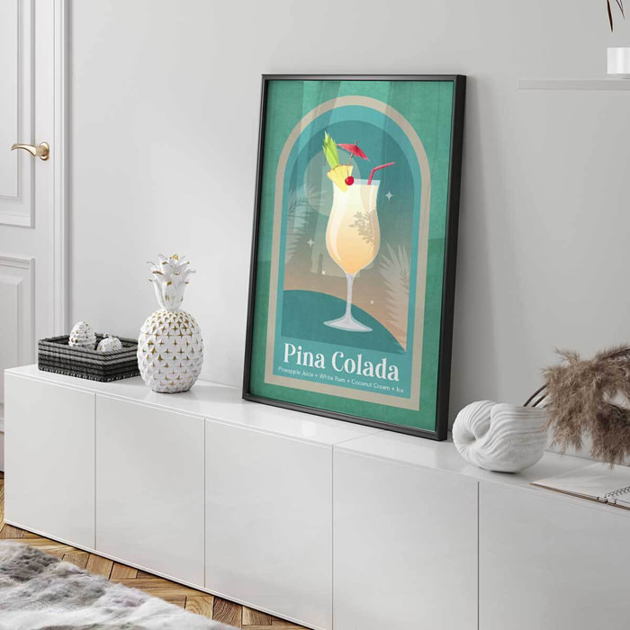 Affiche bar Cocktail Pina Colada Affiche seule