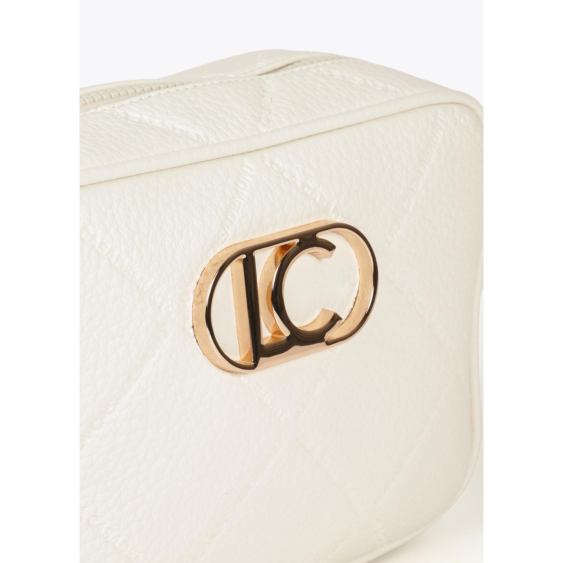 Borsa a tracolla Monogramma rombi Logo Ovale Effetto Pelle