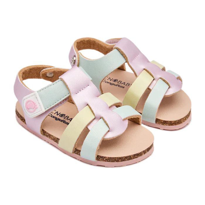 Sandalias Abiertas de Bebé  Respetuosas en Multicolor