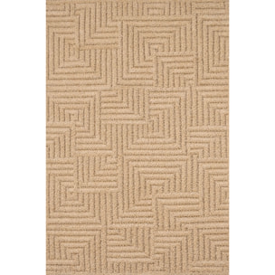 HARMONIE - Tapis de salon beige à motif artistique en relief