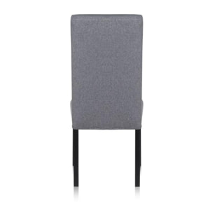 Pack 2 sillas de comedor Africa Tejido Gris - Negro