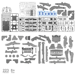 Macchinario idraulico 6 in 1 per costruire. 223 pezzi.