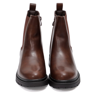 Stivaletto in simil pelle con fascia elastica