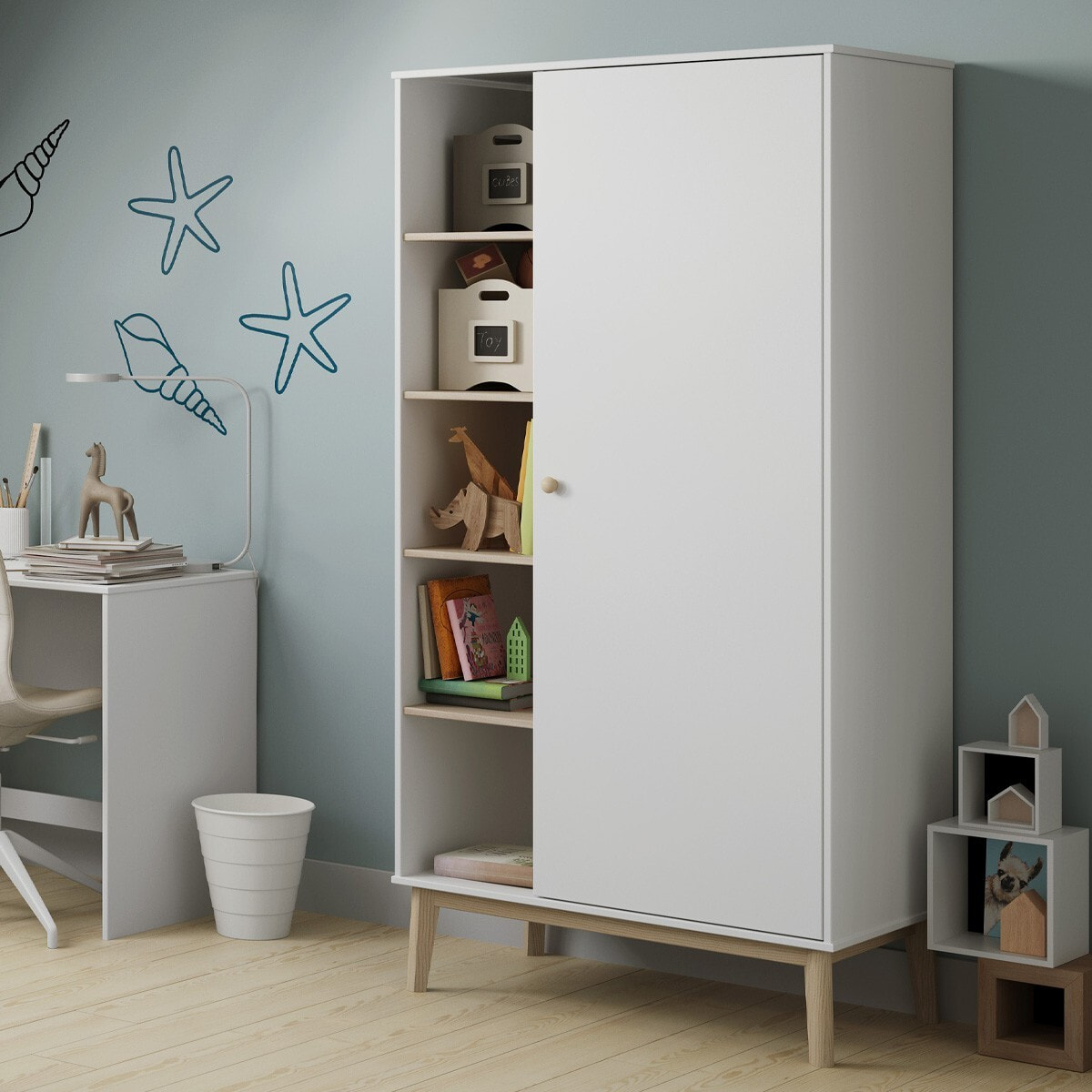 Armoire enfant 1 porte en bois - ELISE