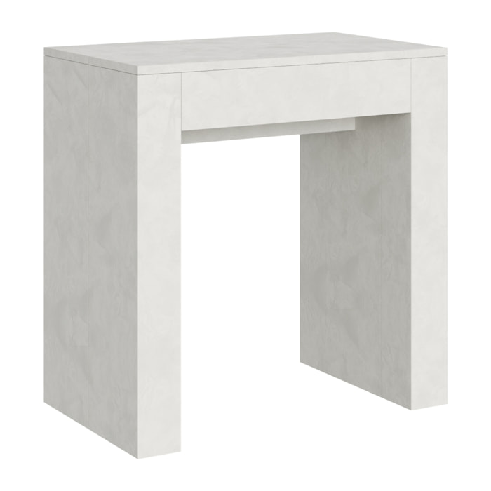Consolle allungabile 78x47/299 cm Allin Bianco Spatolato allunghe interne