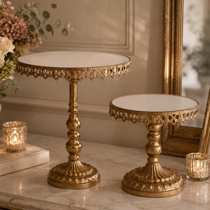 Alzata con specchio e dec. - Pezzi 1 - ORO - Bianchi Dino SpA