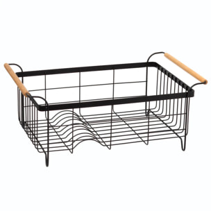 Égouttoir fer avec plateau "Blackwood" noir