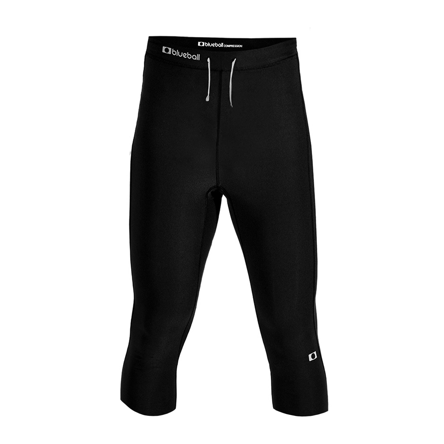 PANTALÓN CAPRI DE COMPRESIÓN RUNNING PARA HOMBRE BLUEBALL EN NEGRO.