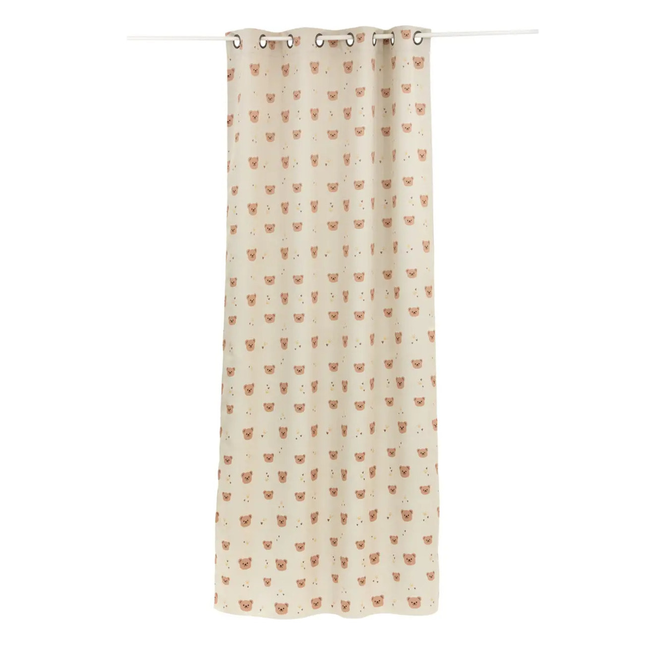 Rideau occultant enfant Billie 140x260cm beige motif oursons