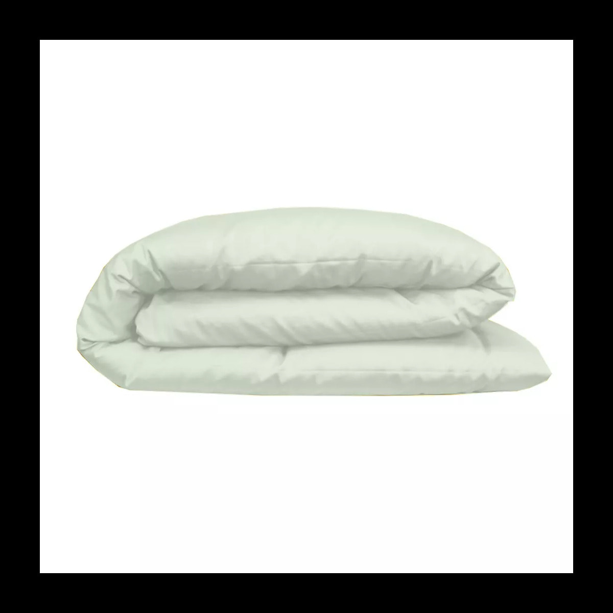 Housse de couette satin de coton uni vert Ava uni vert d'eau
