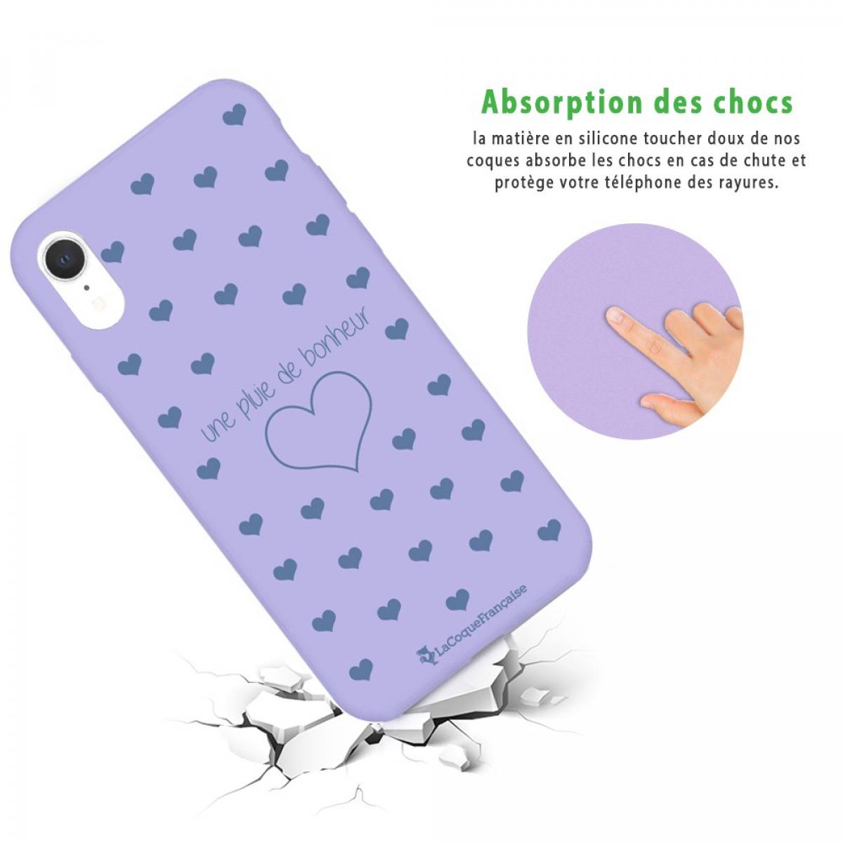 Coque iPhone Xr Silicone Liquide Douce lilas Pluie de Bonheur Lilas La Coque Francaise.