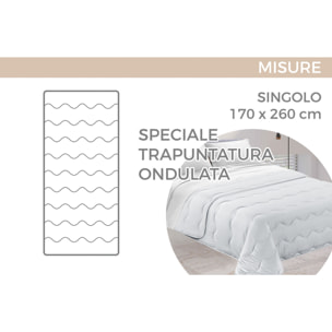 Trapunta Invernale 300gr Made in Italy Piumone Clado Linea Diadema Disegno Rombi Verde