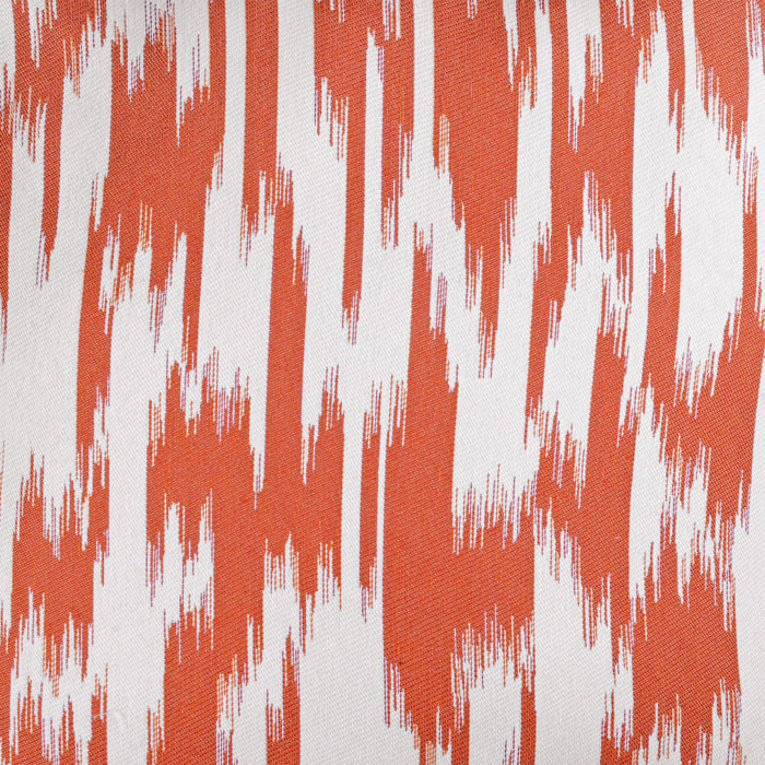 Rideau jacquard motif ikat en fils upcyclés - Terracotta