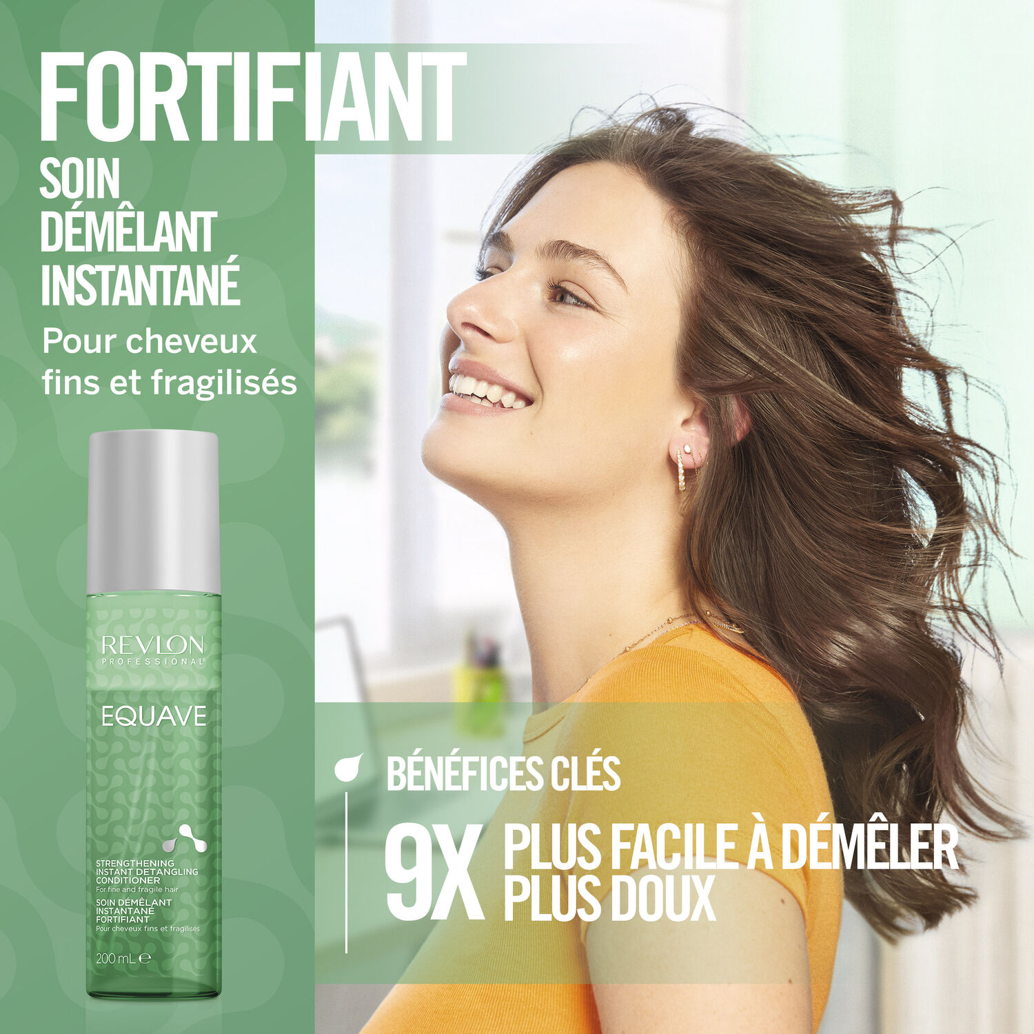 Equave™ - Après-Shampooing Démêlant Bi-Phase Fortifiant 200 ml