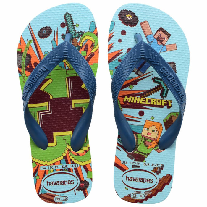 FLIP FLOPS HAVAIANAS KIDS MINECRAFT