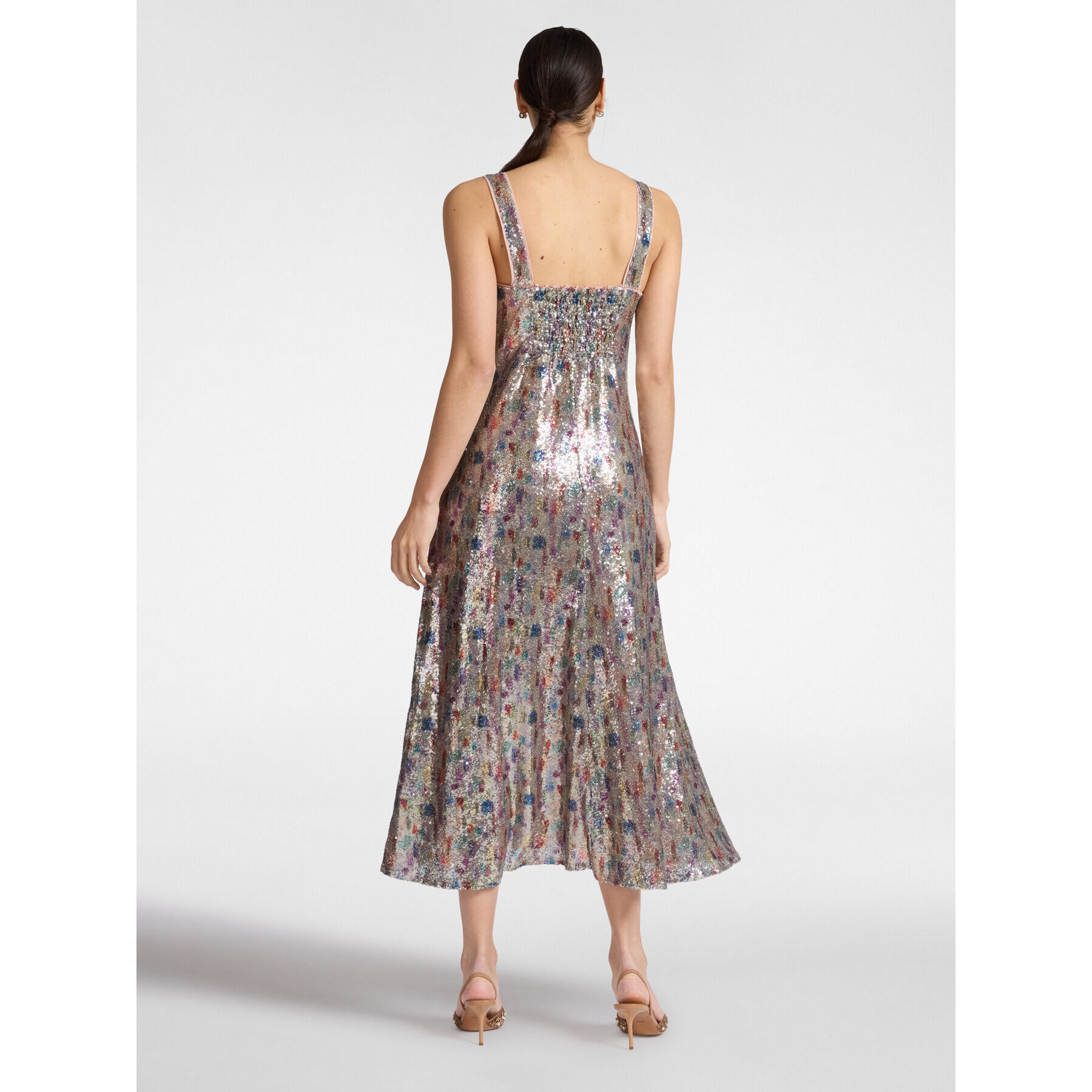 Elena Mirò - Abito in tulle con paillettes - Grigio