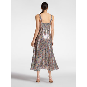 Elena Mirò - Abito in tulle con paillettes - Grigio