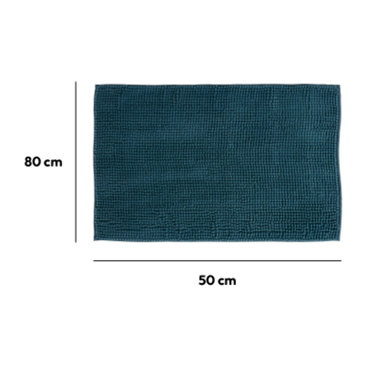 Tapis de bain 50x80 cm Bleu pétrole Colorama