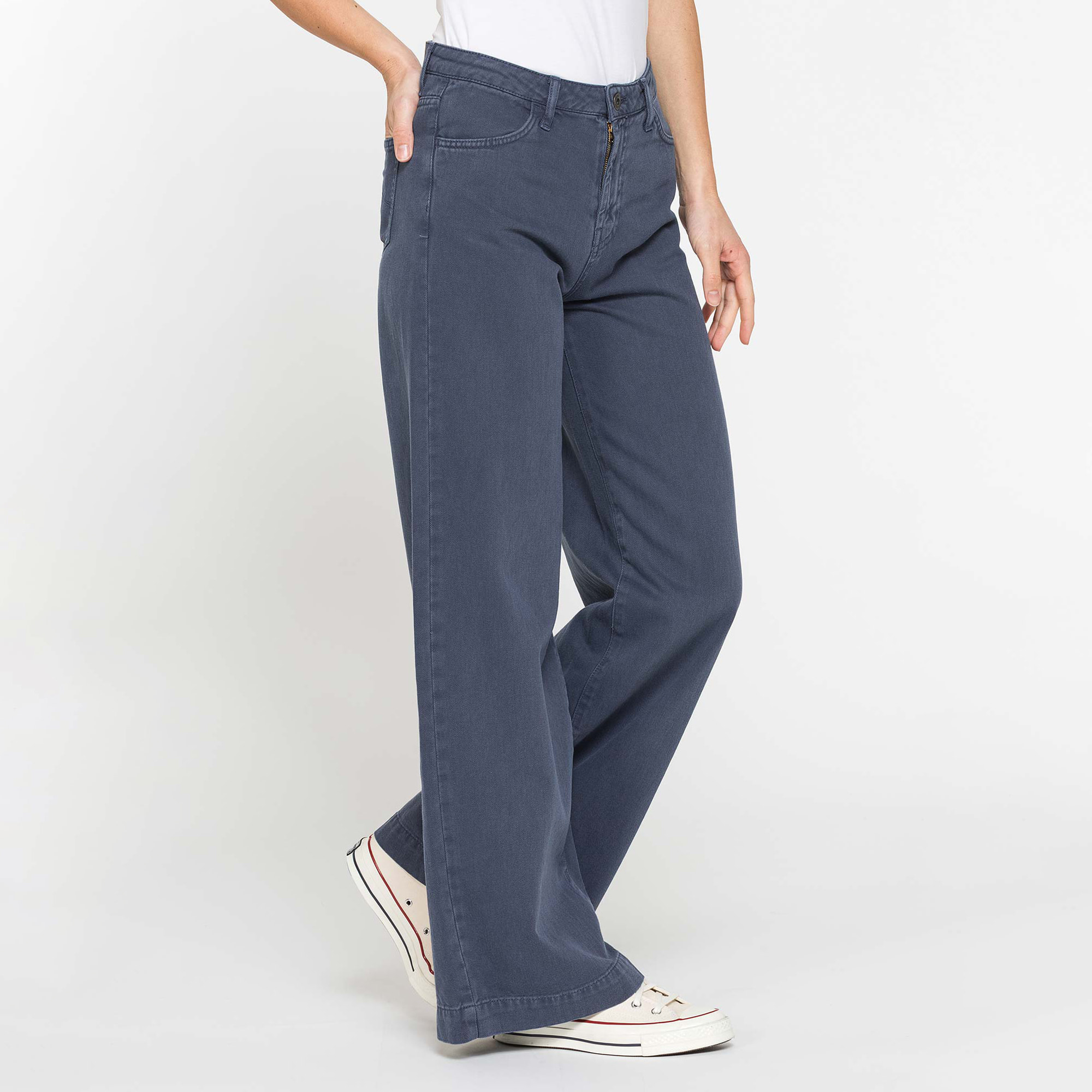 PANTALONI PALAZZO IN BULL DENIM