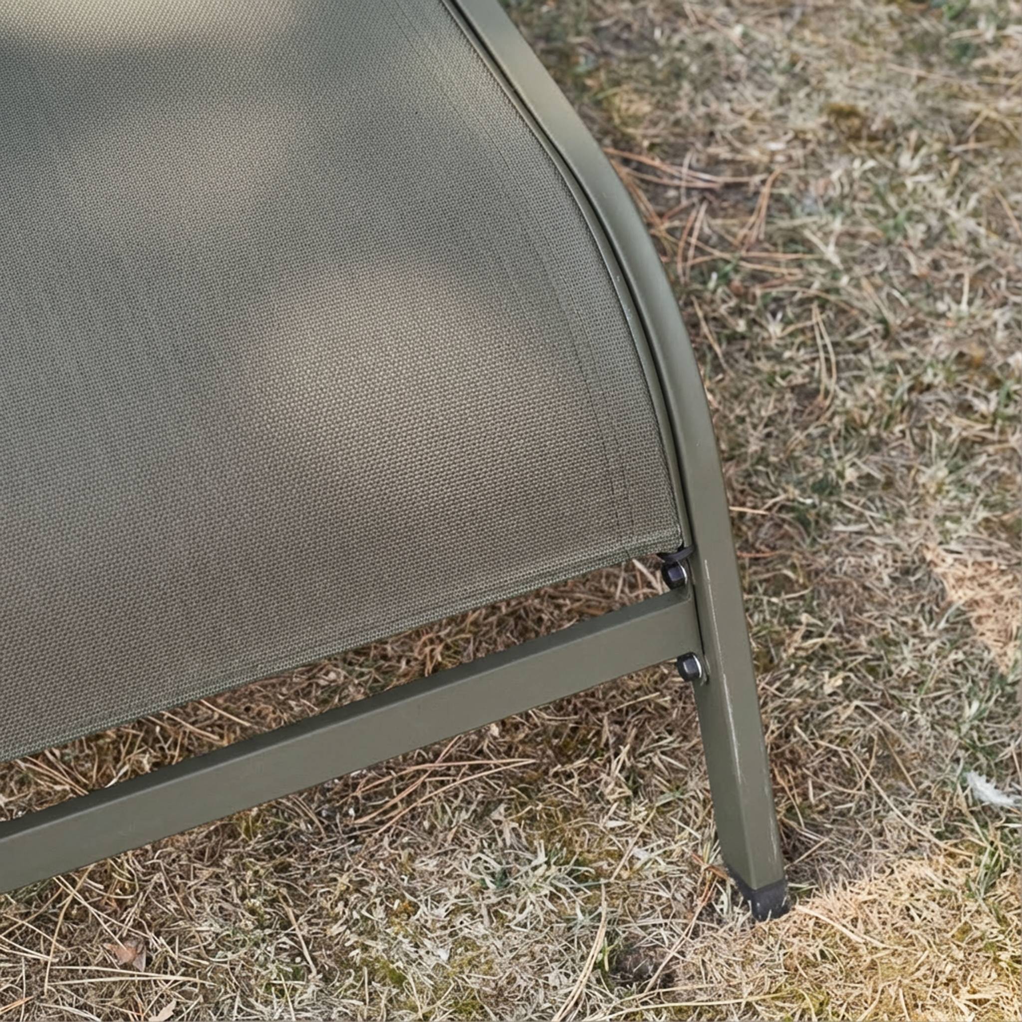 Bain de soleil acier multi positions avec coussin et roulettes (lot de 2) ONA