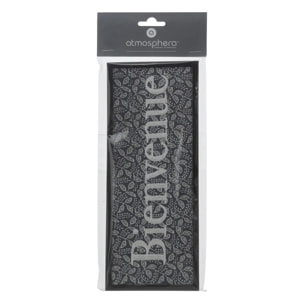 Plaque de porte en bois & métal 25x10cm