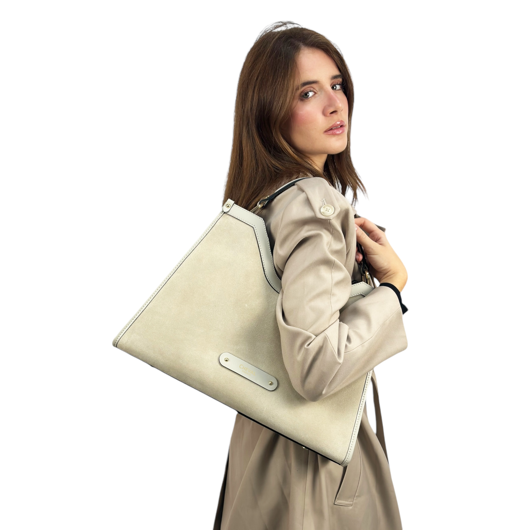 Bolso de Hombro Cheval Firenze Capri F/W Beige