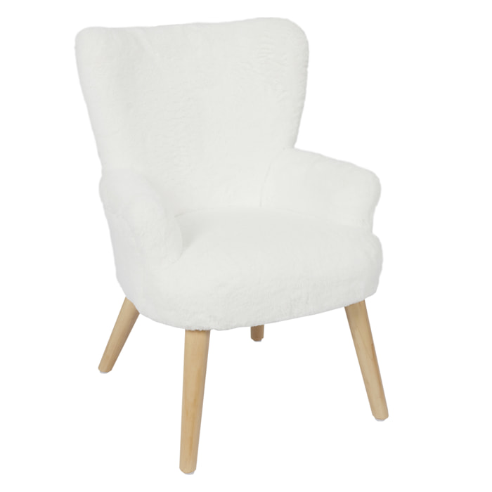 FAUTEUIL HELSINKI ENFANT IMITATION FOURRURE M1