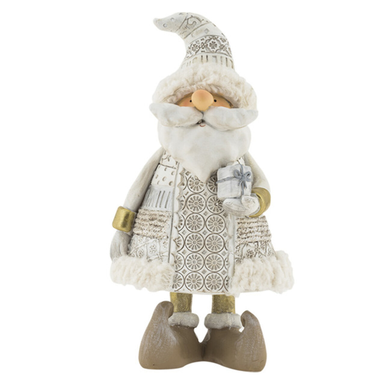 Babbo Natale con abito a rilievo e pacco regalo Sidhe