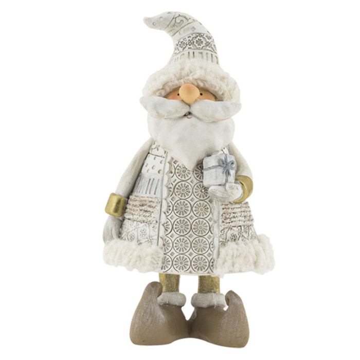 Babbo Natale con abito a rilievo e pacco regalo Sidhe