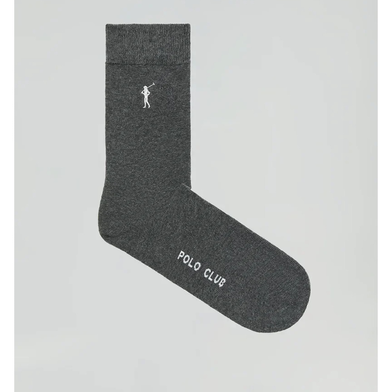 Pack hombre de dos pares de calcetines gris oscuro con logo Rigby Go