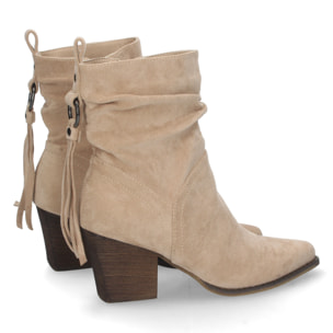 Botin de Tacon con Flecos y Cremallera