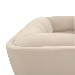 Fauteuil Mona en velours beige