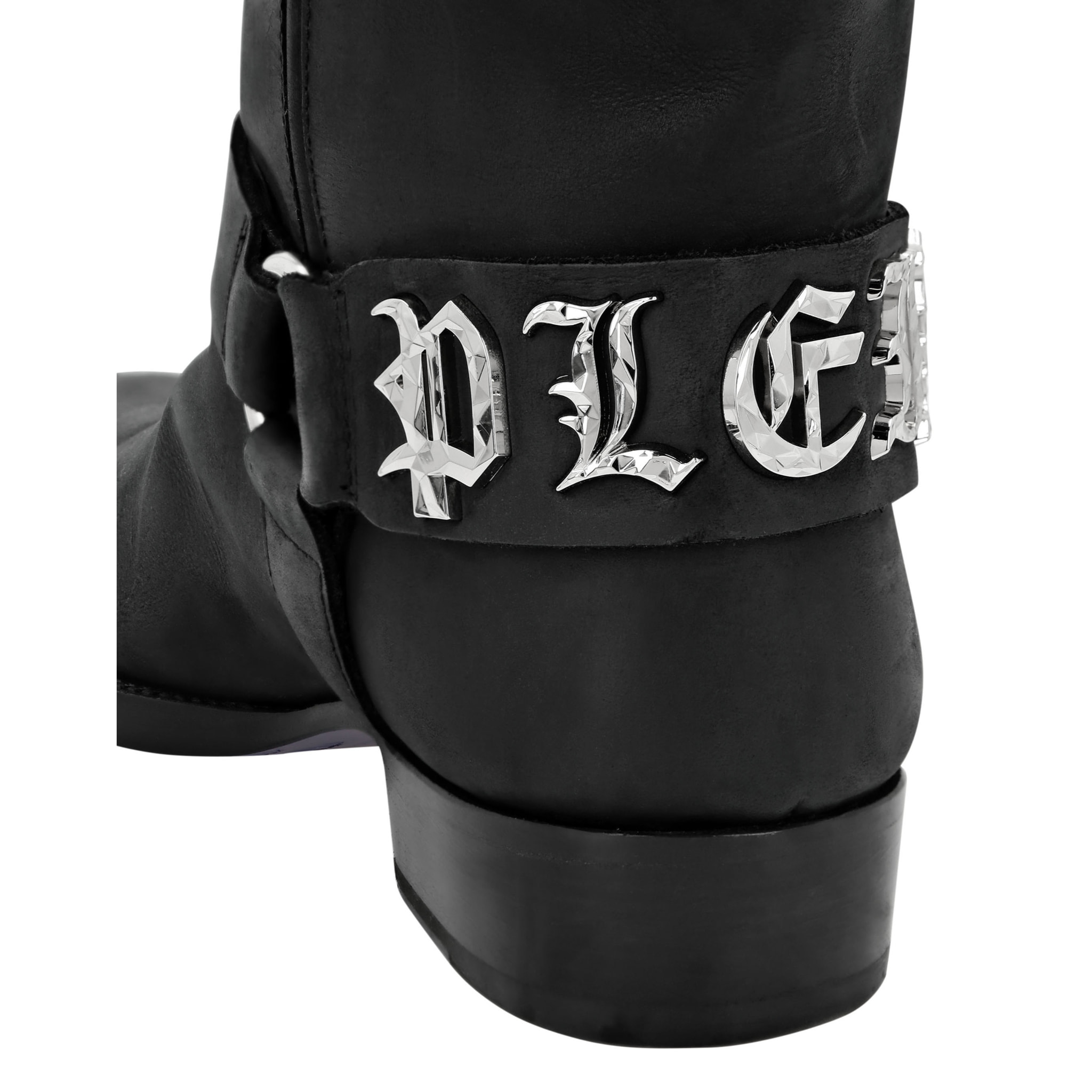 PHILIPP PLEIN Boots Flat High GOTHIC PLEIN
