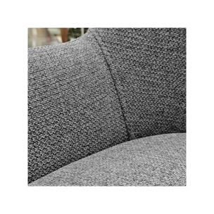 Chaise en tissu chiné capitonné avec piètement métal - 2 coloris - EMOTION 2