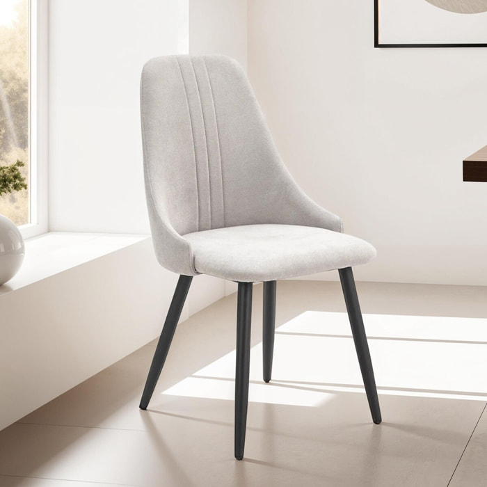 Lot de 4 chaises en tissu - SOAN