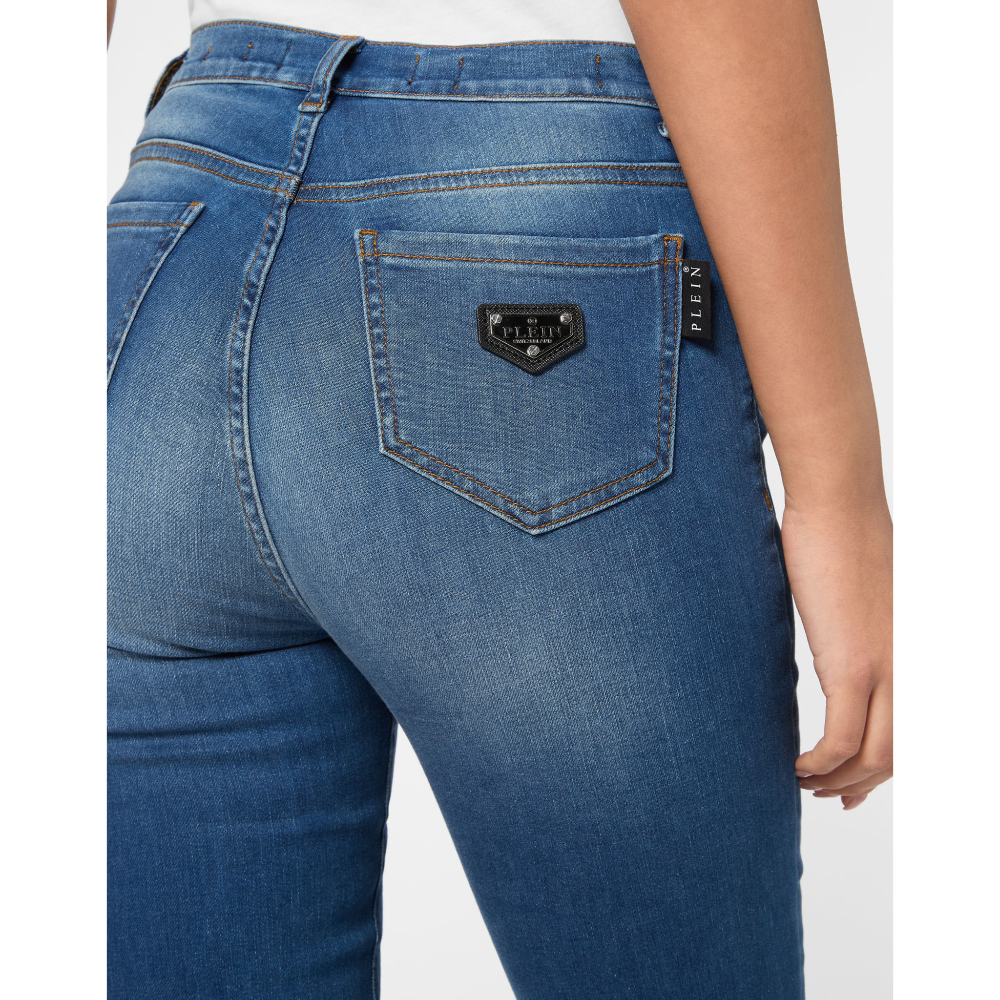 PHILIPP PLEIN Jegging a vita alta