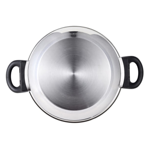 Bateria de cocina 5 piezas san ignacio palma de acero inoxidable apta para induccion