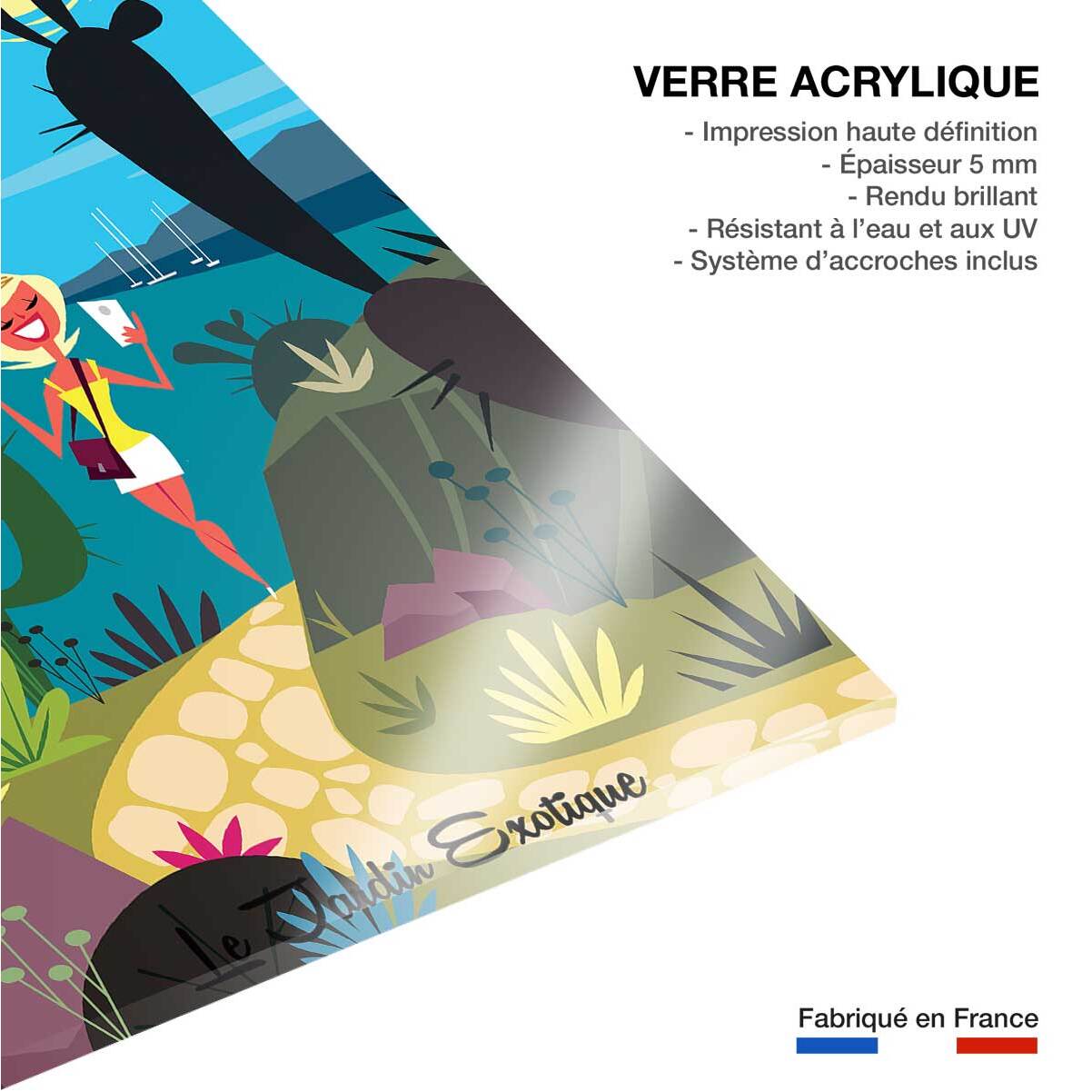 Tableau  jardin exotique d' eze Tableau plexiglas