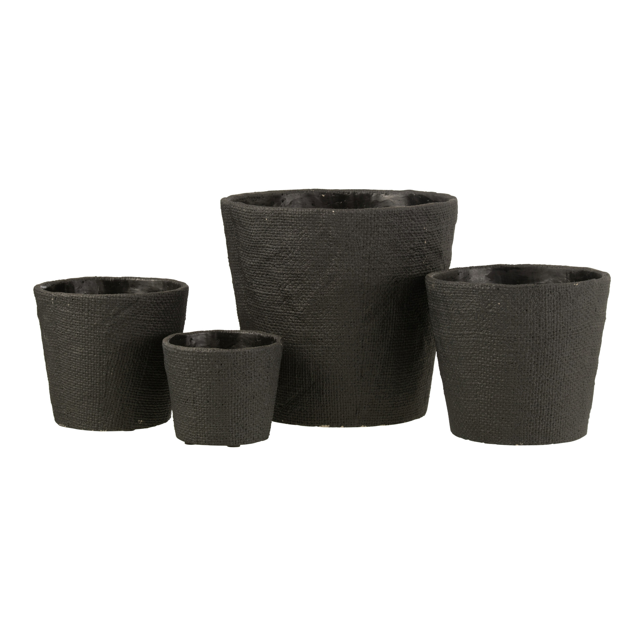 J-Line pot de fleurs Bar - ciment - noir - extra large