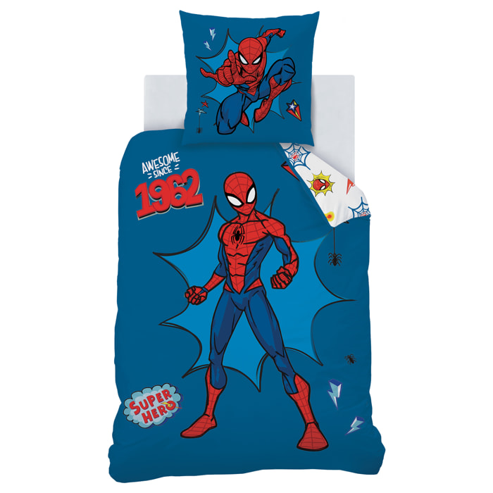 Parure de lit imprimée 100% coton, SPIDERMAN HOME AVENGER