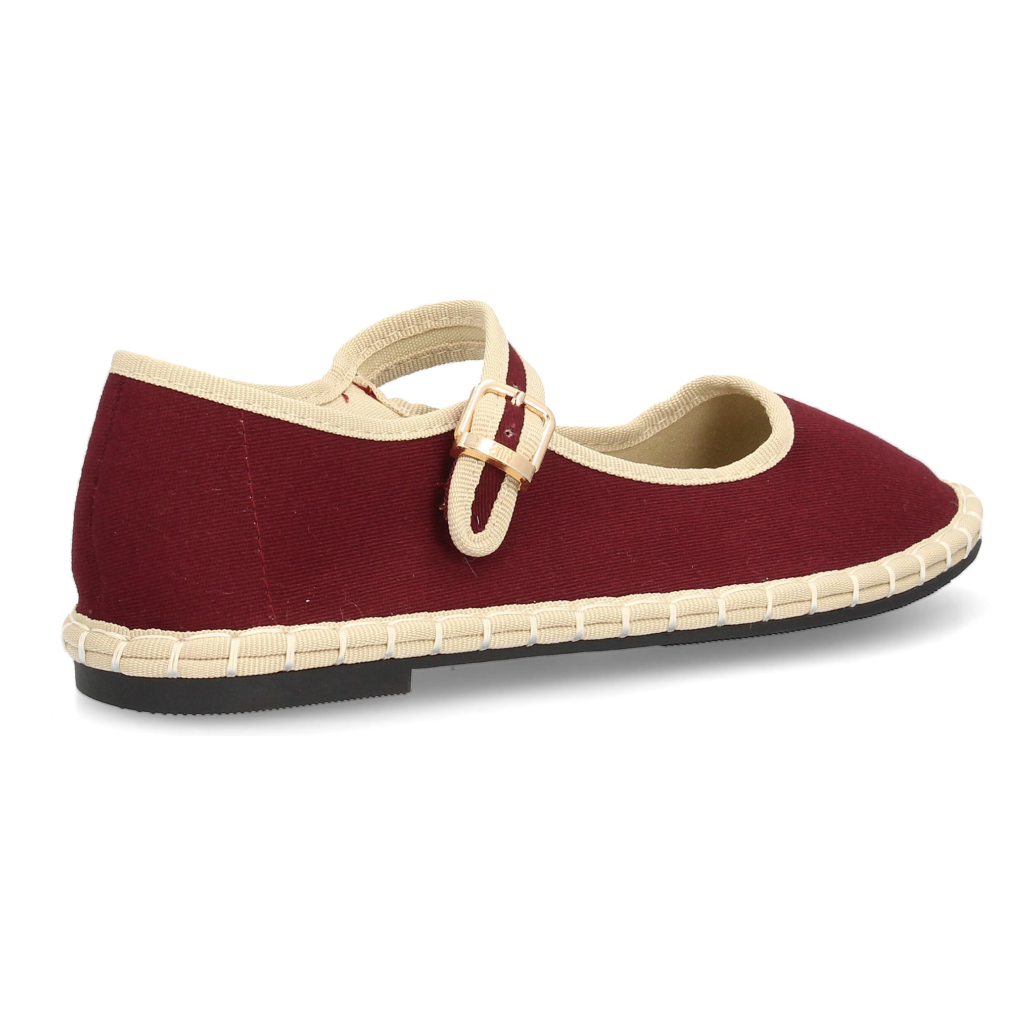 Merceditas de lona con ribete a contraste