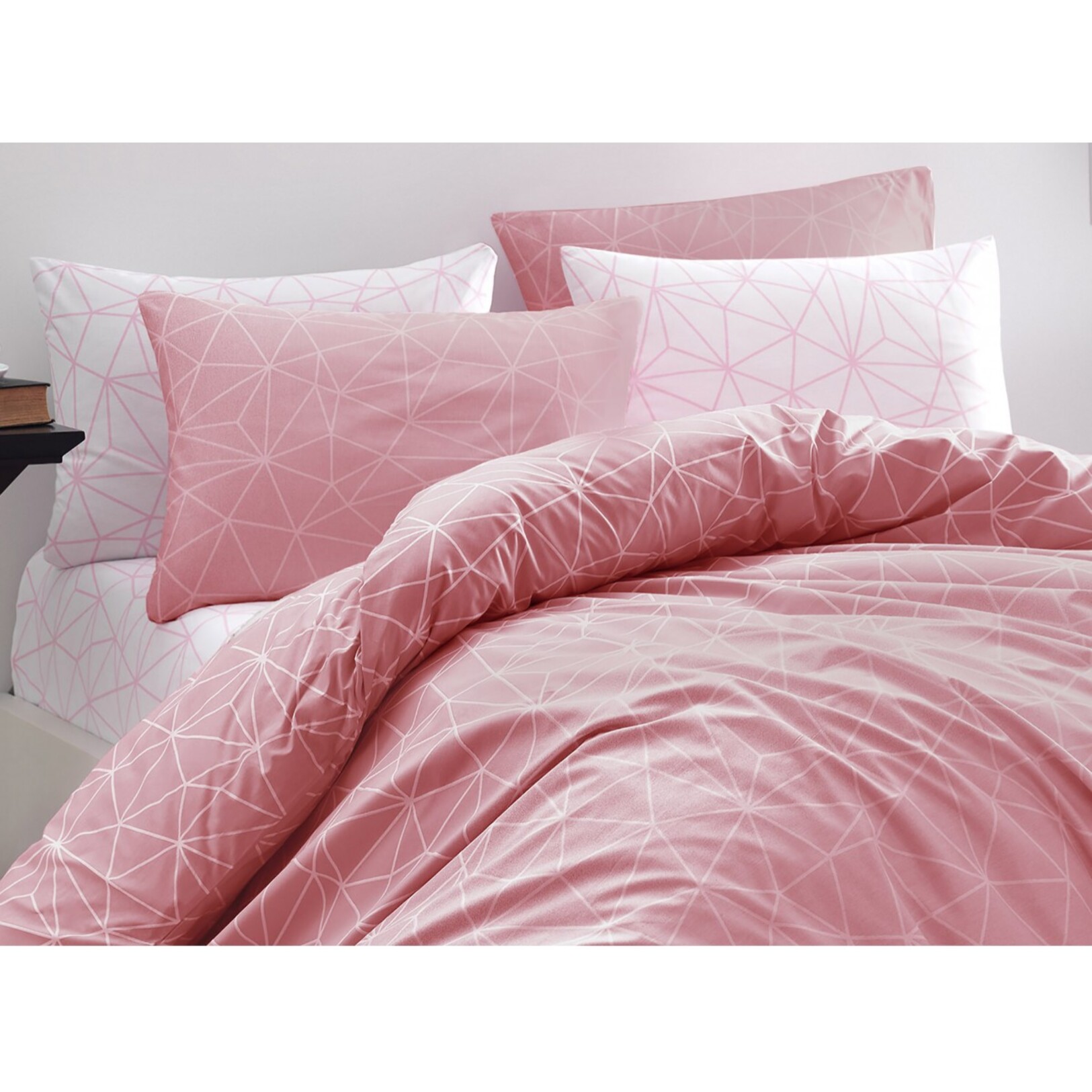 Parure housse de couette et taie(s) d'oreiller coton imprimé