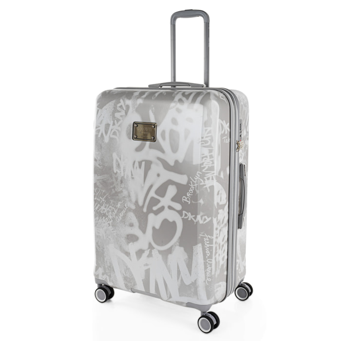 Maleta Pc Grande Dkny Rebellion Storm Grey+White