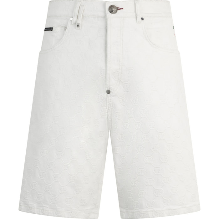 PHILIPP PLEIN Formentera Fit Shorts Embroidery Monogram