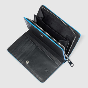 Piquadro Portafogli da in pelle con porta monete, porta carte di credito e protezione RFID